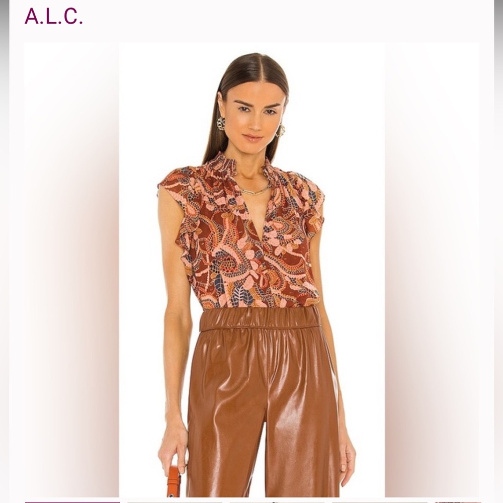 A.L.C.‎ Hayley top Ginger orange 4
